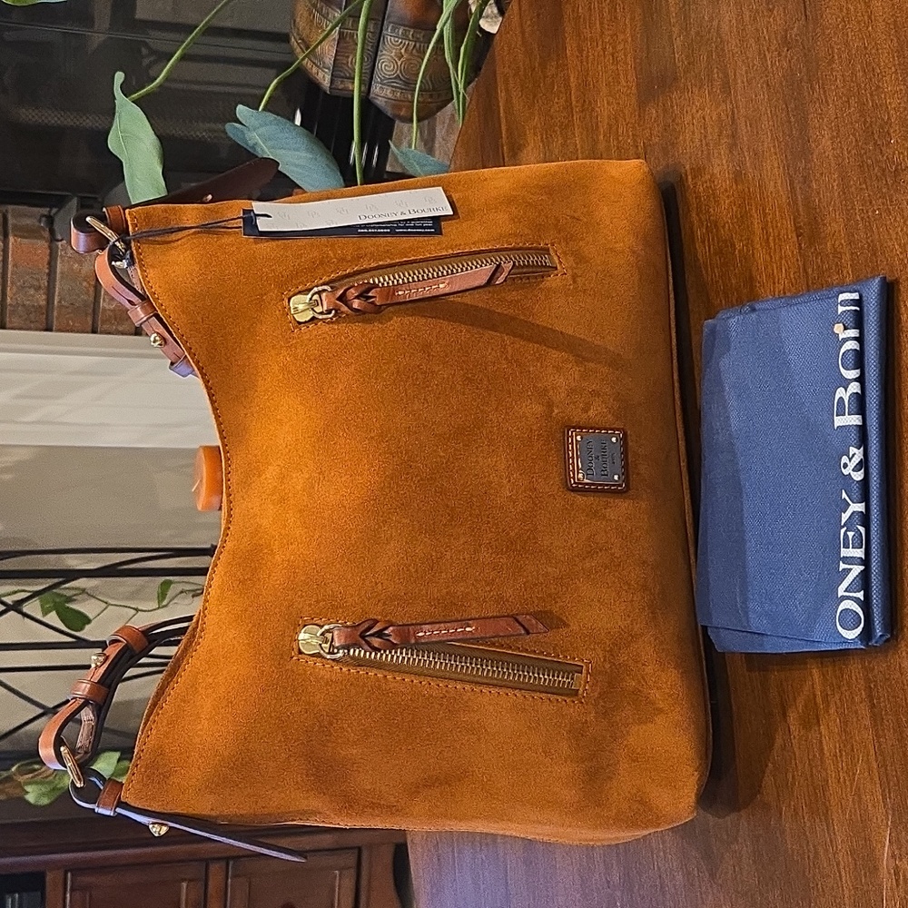 Dooney & Bourke Honey Suede Cooper Shoulder Bag